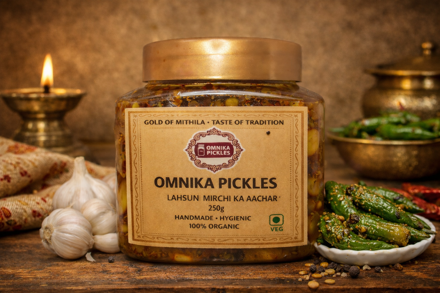 Lahsun Mirchi Ka Aachar | Garlic & Green...